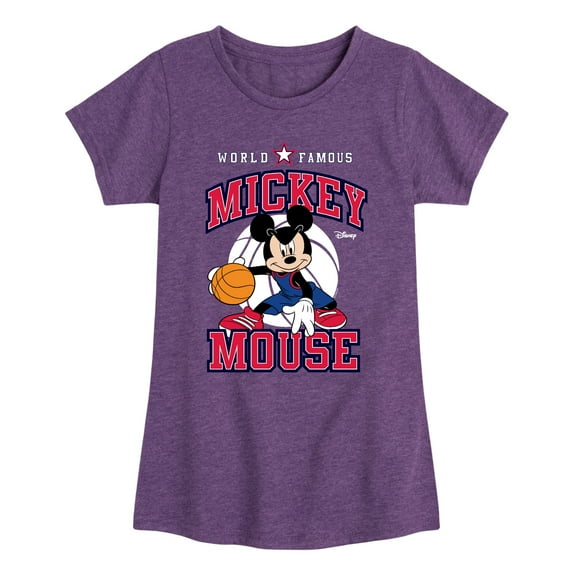 Disney - Mickey Basketball Jersey - Toddler And Youth Girls Short Sleeve Graphic T-Shirt