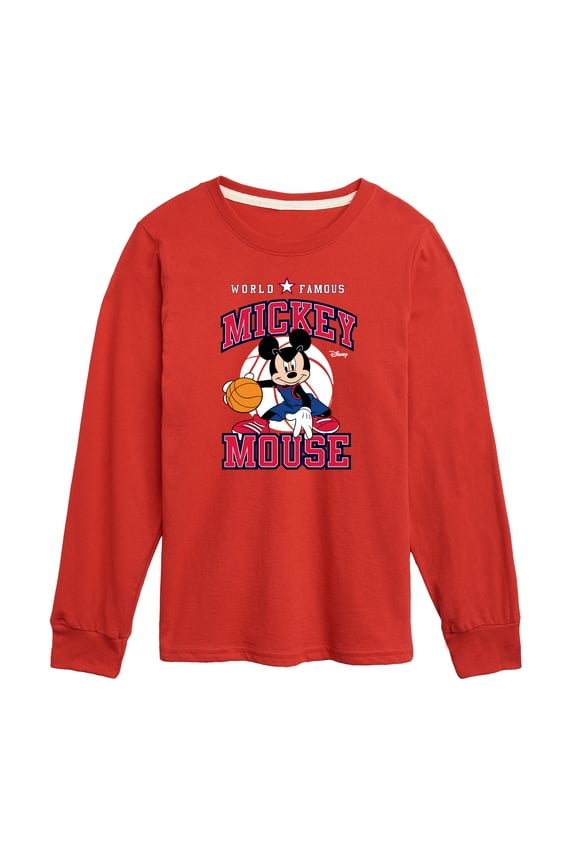 - Mickey Basketball Jersey - Toddler And Youth Long Sleeve Graphic T-Shirt