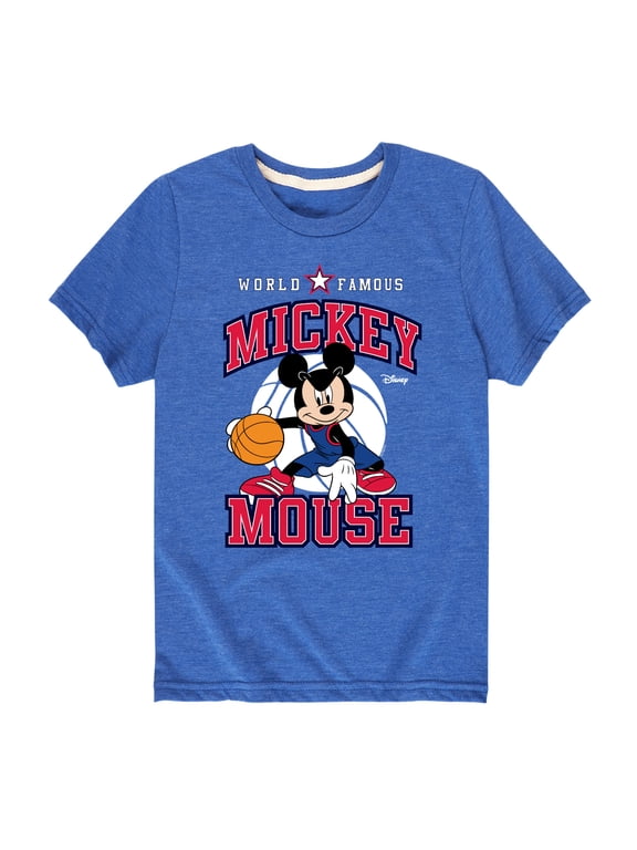 - Mickey Basketball Jersey Boys' Short Sleeve Graphic T-Shirt