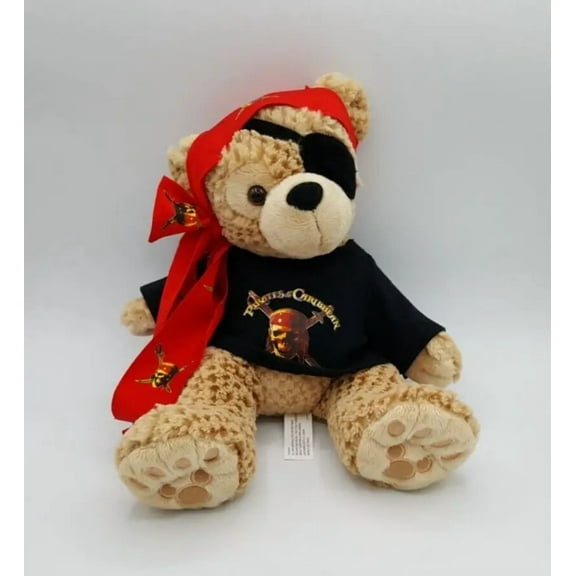 Disney Mickey Bear Parks Pirates Of The Caribbean Hidden Mickey Bear Pre Duffy Waffle Plush