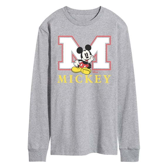 Disney - Mickey Block Letter - Men's Long Sleeve Graphic T-Shirt