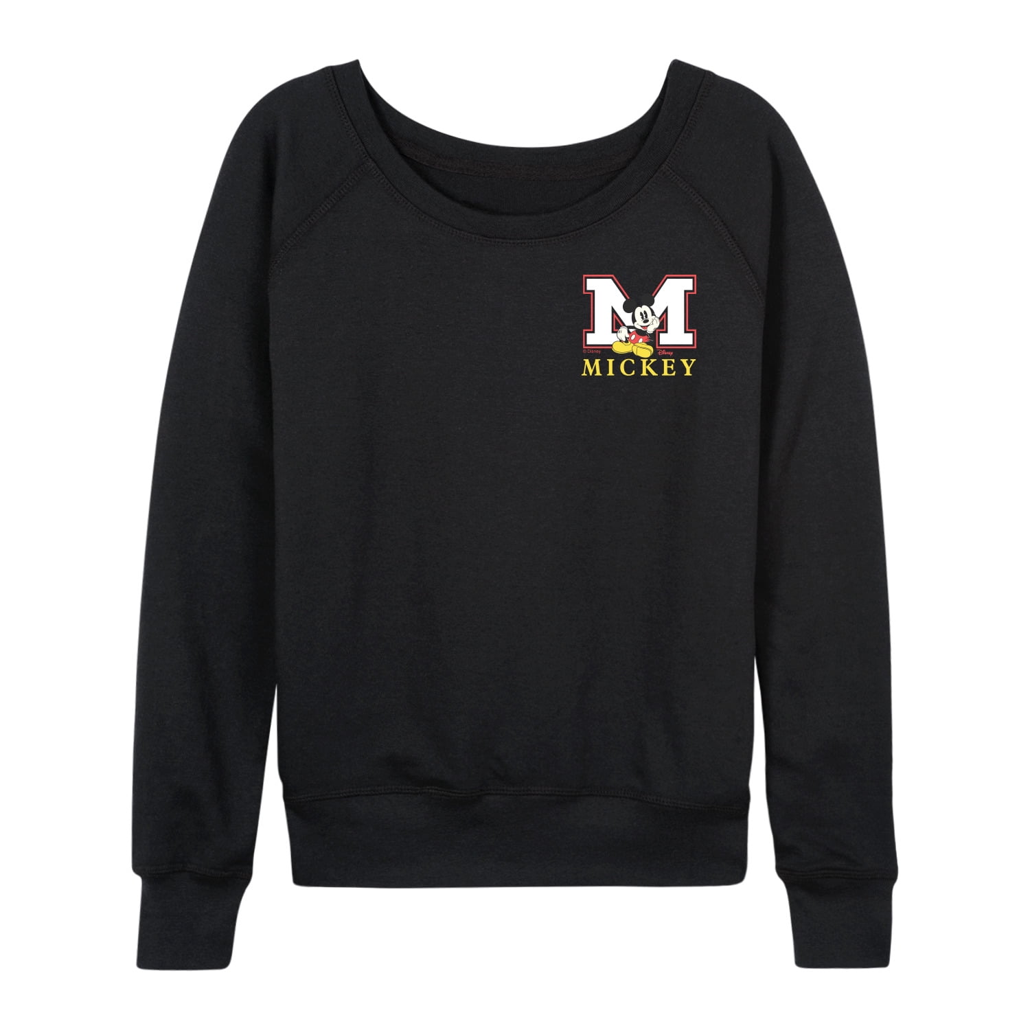 Disney - Mickey Block Letter - Women's French Terry Long Sleeve ...