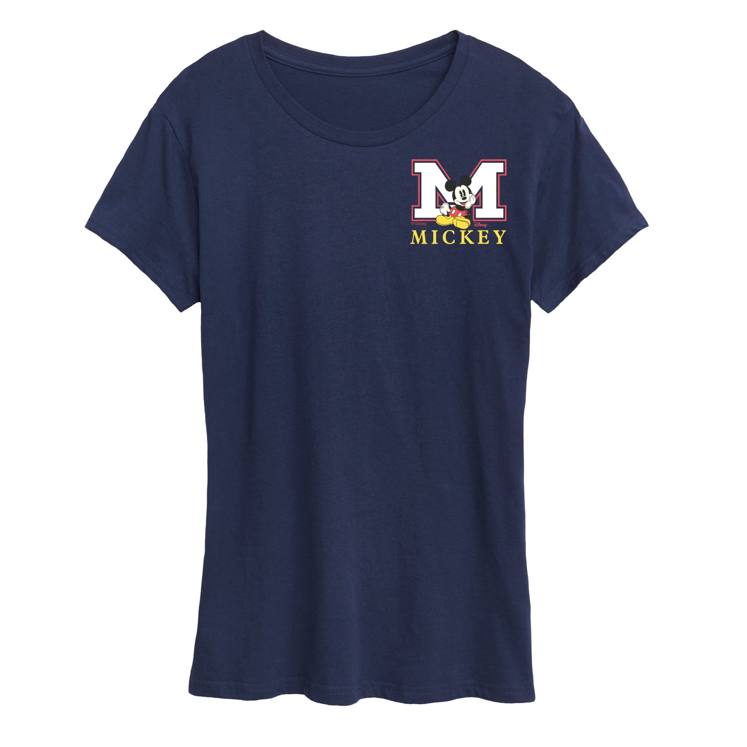 Disney - Mickey Block Letter - Women's Short Sleeve Graphic T-Shirt ...