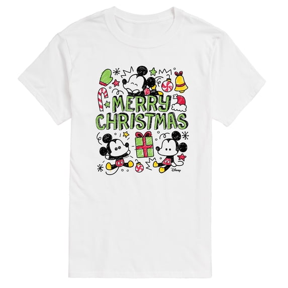 Disney - Mickey Christmas Scribble Short Sleeve Graphic T-Shirt