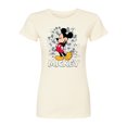 thumbnail image 1 of Disney - Mickey Cluster  - Juniors Fitted Short Sleeve Graphic T-Shirt, 1 of 4