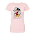 thumbnail image 1 of Disney - Mickey Cluster  - Juniors Fitted Short Sleeve Graphic T-Shirt, 1 of 3