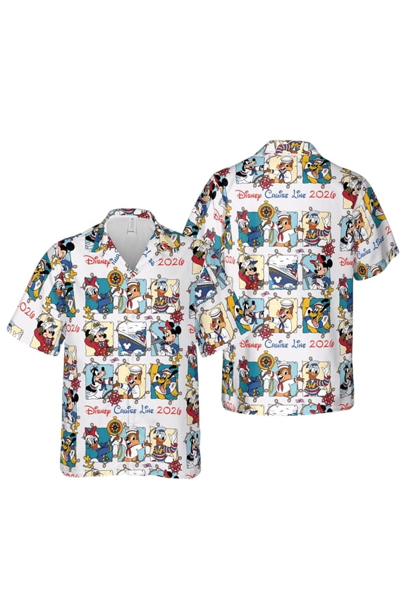 Disney Mickey & Co Cruise Hawaiian Shirt, Disney Cruise Vacation Hawaii Shirt, Disneyland Mickey Minnie Donald Goofy Button Up, Group Shirt