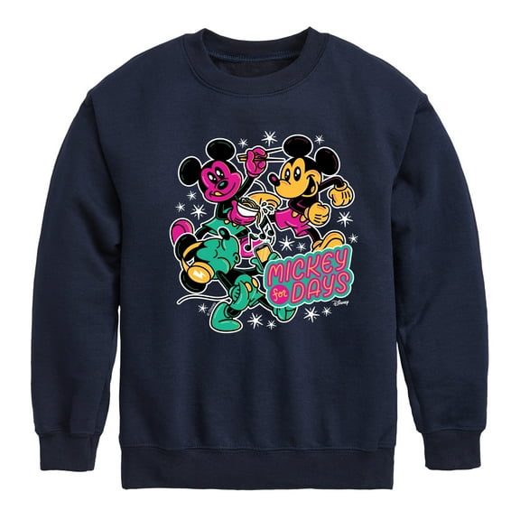 Disney - Mickey Collage - Toddler & Youth Crewneck Fleece Sweatshirt