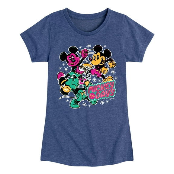 Disney - Mickey Collage - Toddler & Youth Girls Short Sleeve Graphic T-Shirt