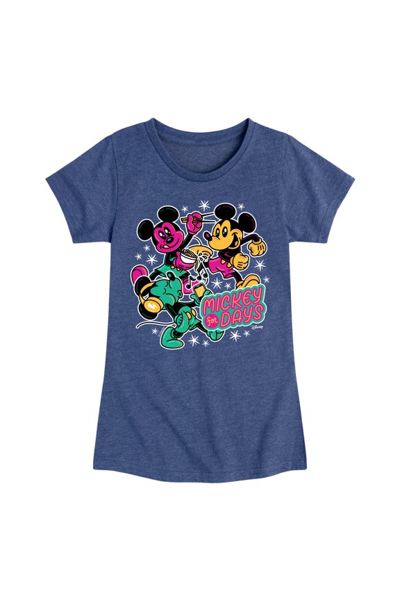 - Mickey Collage - Toddler & Youth Girls Short Sleeve Graphic T-Shirt