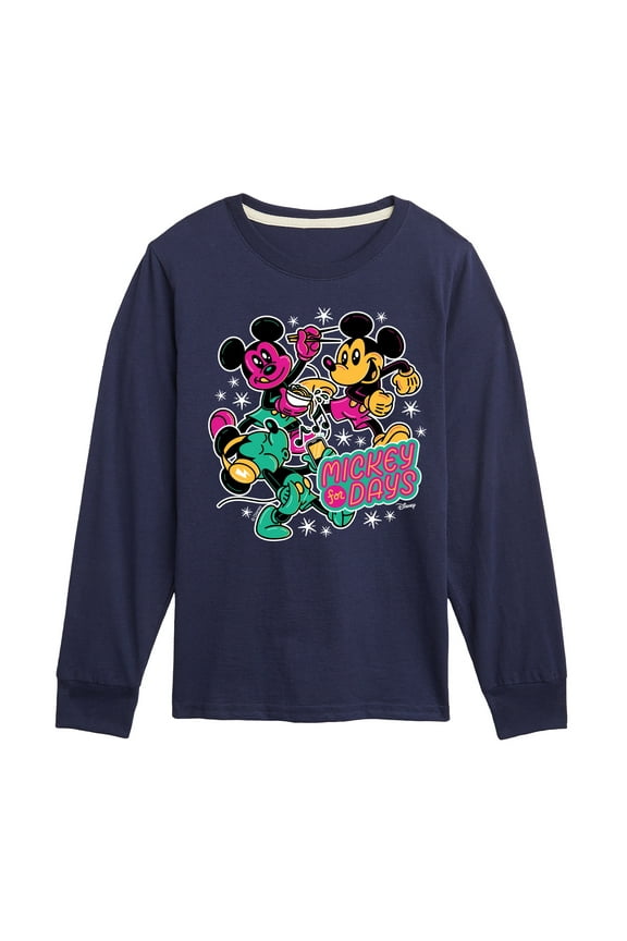 - Mickey Collage - Toddler & Youth Long Sleeve Graphic T-Shirt