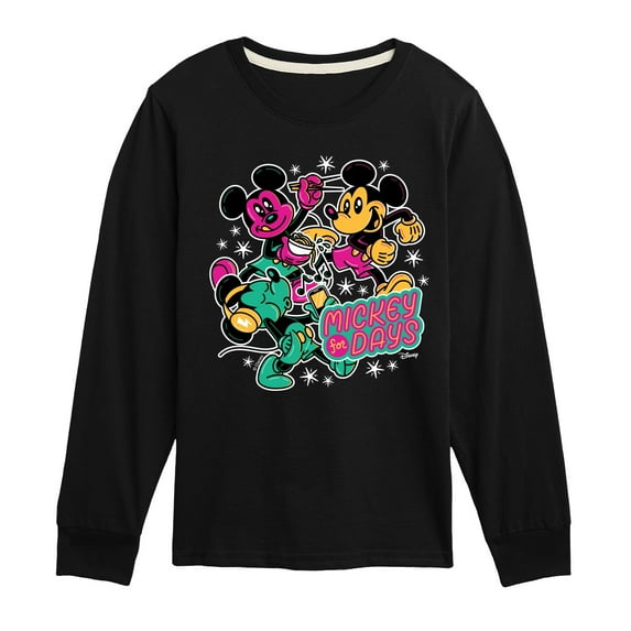Disney - Mickey Collage - Toddler & Youth Long Sleeve Graphic T-Shirt