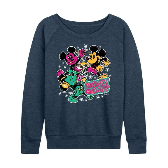 Disney - Mickey Collage - Women's Lightweight French Terry Long Sleeve Shirt