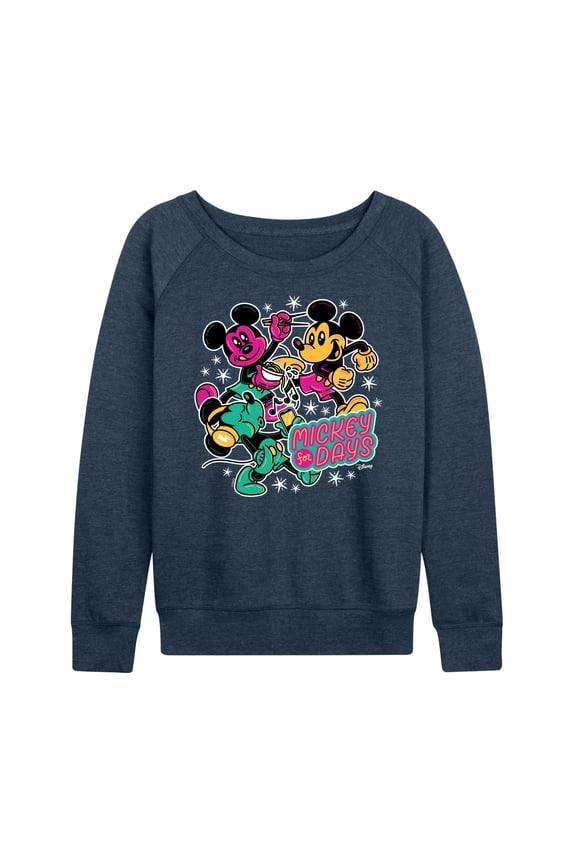 - Mickey Collage - Women's Lightweight French Terry Long Sleeve Shirt