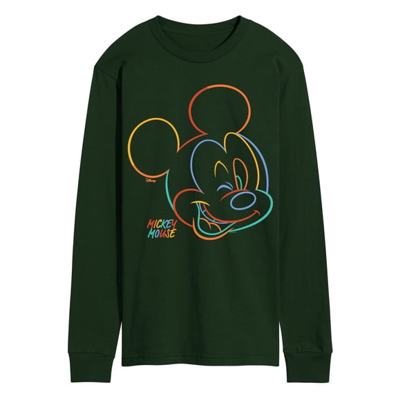 Disney - Mickey Color Portrait - Men's Long Sleeve Graphic T-Shirt