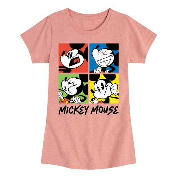 Disney - Mickey Colorblock - Toddler & Youth Girls Short Sleeve Graphic T-Shirt