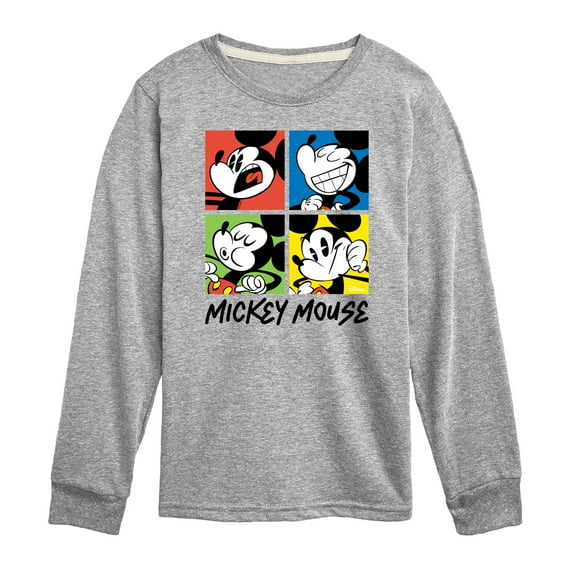Disney - Mickey Colorblock - Toddler & Youth Long Sleeve Graphic T-Shirt