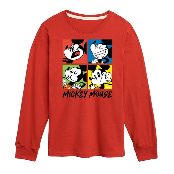 Disney - Mickey Colorblock - Toddler & Youth Long Sleeve Graphic T-Shirt