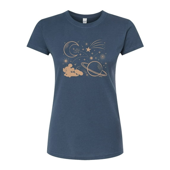 Disney - Mickey Constellation - Juniors Fitted Graphic T-Shirt