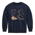 thumbnail image 1 of Disney - Mickey Constellation  - Toddler & Youth Crewneck Fleece Sweatshirt, 1 of 5