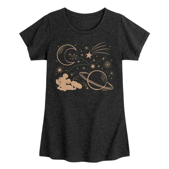 Disney - Mickey Constellation - Toddler & Youth Girls Short Sleeve Graphic T-Shirt