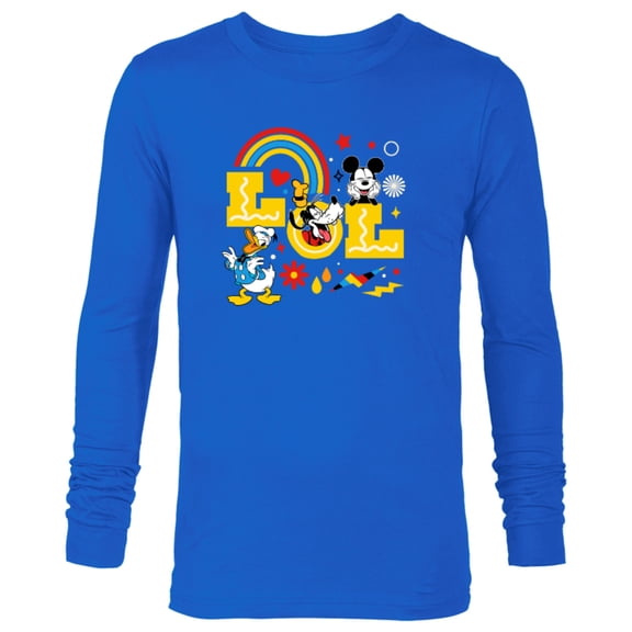 Disney Mickey Donald Goofy LOL - Long Sleeve T-Shirt for Men - Customized-Navy