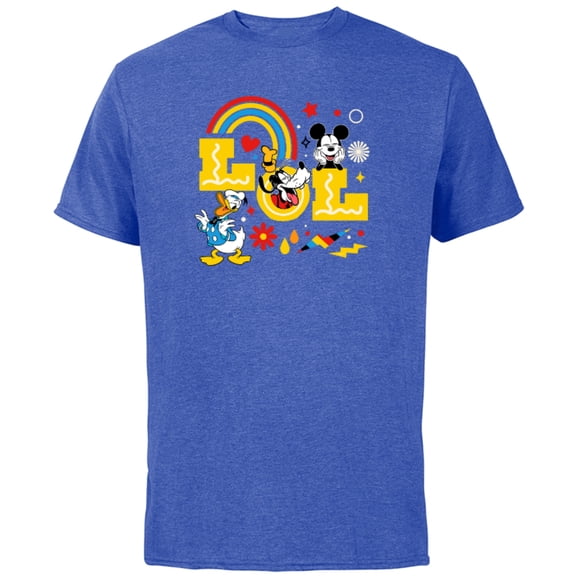 Disney Mickey Donald Goofy LOL - Short Sleeve Cotton T-Shirt for Adults - Customized-Royal Heather
