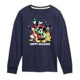thumbnail image 1 of Disney - Mickey Donald Goofy & Pluto Happy Holidays - Toddler & Youth Long Sleeve Graphic T-Shirt, 1 of 5