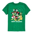 thumbnail image 1 of Disney - Mickey Donald Goofy & Pluto Happy Holidays - Toddler & Youth Short Sleeve Graphic T-Shirt, 1 of 4