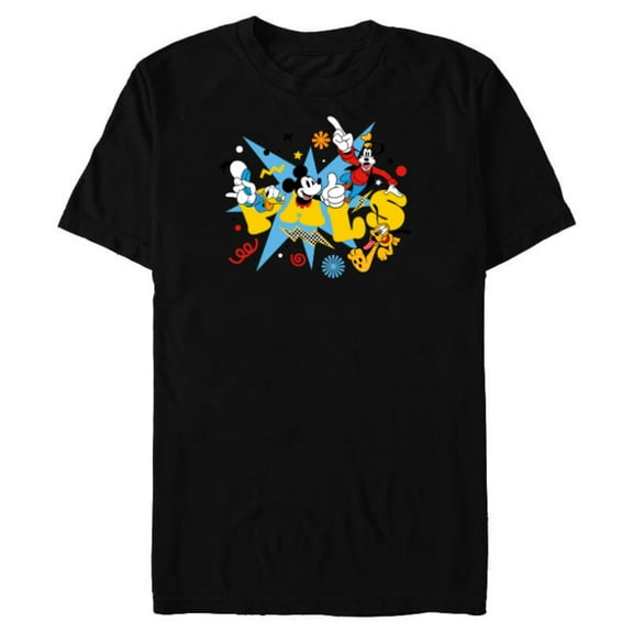 Disney Mickey Donald Goofy and Pluto Pals - Short Sleeve Blended T-Shirt for Adults - Customized-Black