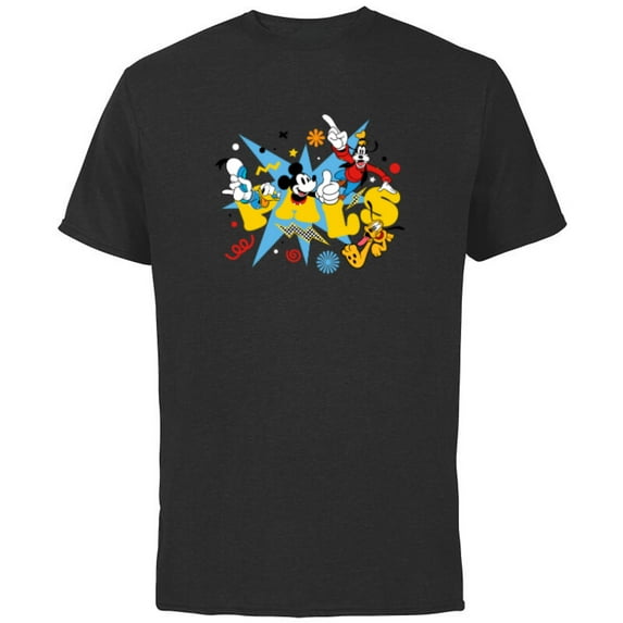 Disney Mickey Donald Goofy and Pluto Pals - Short Sleeve Cotton T-Shirt for Adults - Customized-Black