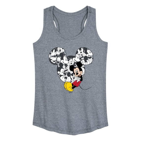 Disney - Mickey Ear Pattern - Women's Racerback Graphic Tank