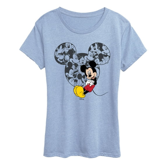 Disney - Mickey Ear Pattern - Women's Short Sleeve Graphic T-Shirt