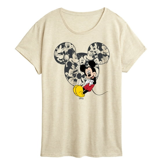 Disney - Mickey Ear Pattern - Women's Short Sleeve Graphic T-Shirt