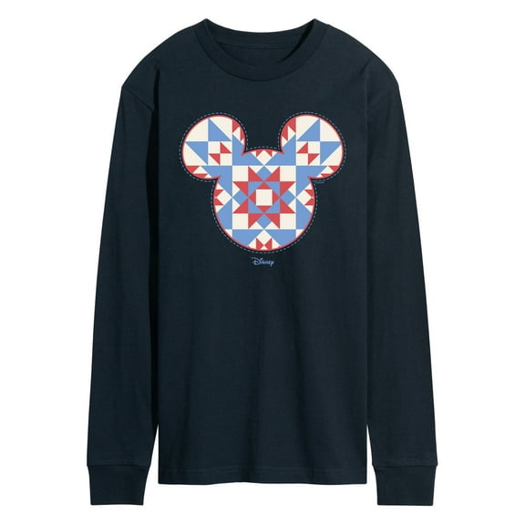 Disney - Mickey Ears Quilt - Men's Long Sleeve Graphic T-Shirt