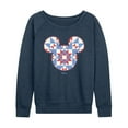 thumbnail image 1 of Disney - Mickey Ears Quilt - Women's French Terry Long Sleeve Pullover, 1 of 4