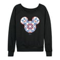 thumbnail image 1 of Disney - Mickey Ears Quilt - Women's French Terry Long Sleeve Pullover, 1 of 4