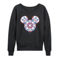 thumbnail image 1 of Disney - Mickey Ears Quilt - Women's French Terry Long Sleeve Pullover, 1 of 4