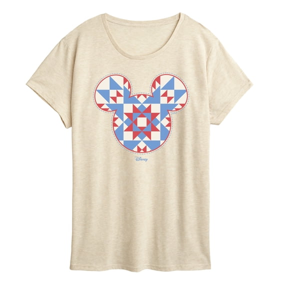 Disney - Mickey Ears Quilt - Women's Short Sleeve Graphic T-Shirt