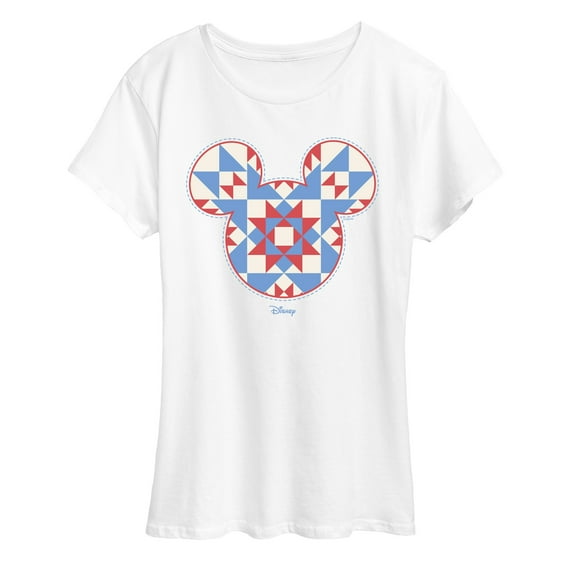 Disney - Mickey Ears Quilt - Women's Short Sleeve Graphic T-Shirt
