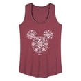 thumbnail image 1 of Disney - Mickey Ears Snowflakes - Women's Racerback Graphic Tank, 1 of 3