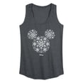 thumbnail image 1 of Disney - Mickey Ears Snowflakes - Women's Racerback Graphic Tank, 1 of 3