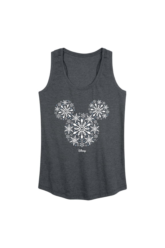 - Mickey Ears Snowflakes - Women's Racerback Graphic Tank