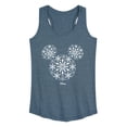 thumbnail image 1 of Disney - Mickey Ears Snowflakes - Women's Racerback Graphic Tank, 1 of 3