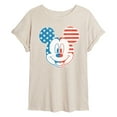 thumbnail image 1 of Disney - Mickey Face Stars And Stripes - Juniors Ideal Flowy Muscle T-Shirt, 1 of 5