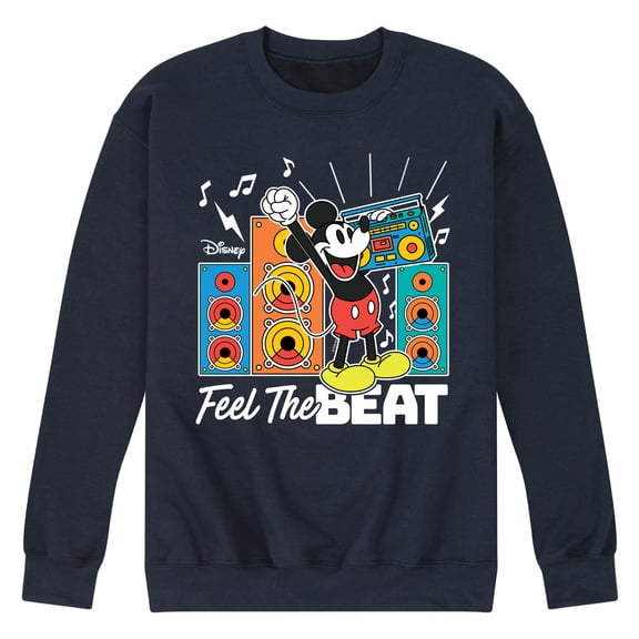 Disney - Mickey Feel The Beat - Men's Crew Neck Fleece Pullover