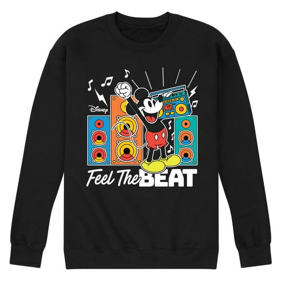 Disney - Mickey Feel The Beat - Men's Crew Neck Fleece Pullover
