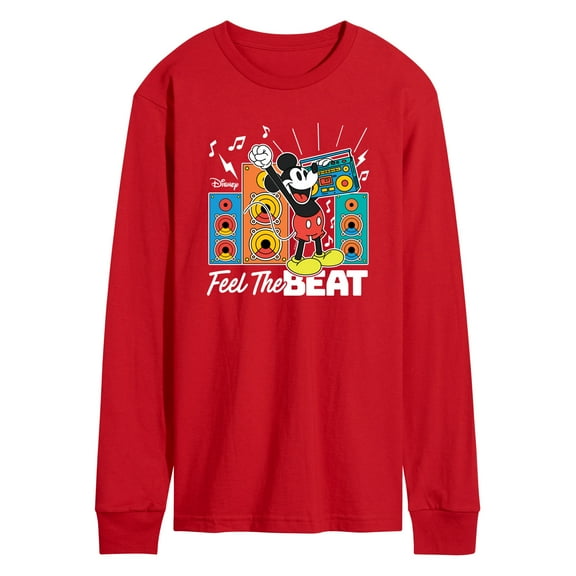 Disney - Mickey Feel The Beat - Men's Long Sleeve Graphic T-Shirt