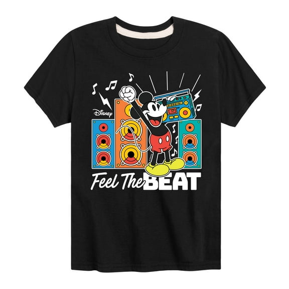 Disney - Mickey Feel The Beat - Toddler & Youth Short Sleeve Graphic T-Shirt