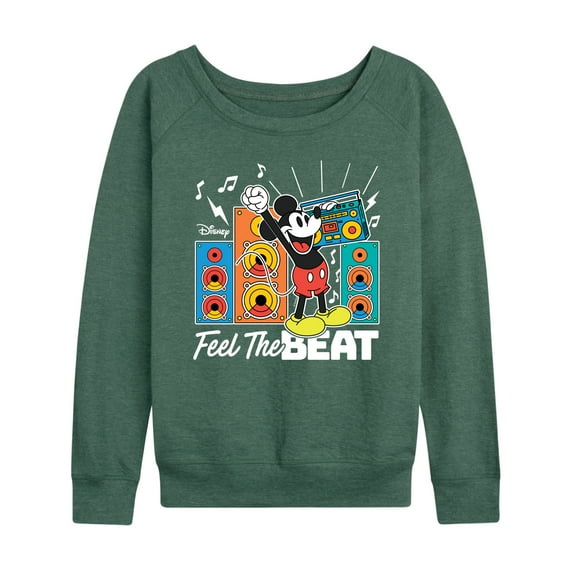 Disney - Mickey Feel The Beat - Women's Lightweight French Terry Long Sleeve Shirt